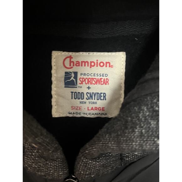 Champion X Todd Snyder Hoodie Sweater Sweatshirt Jacket Men’s Sz Large Black - Picture 6 of 8